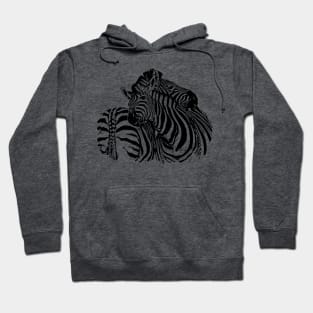 Affectionate Zebras | African Wildlife Hoodie